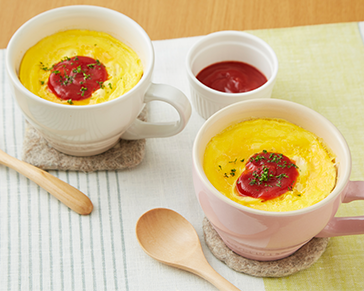 レンジでできるカップオムライス